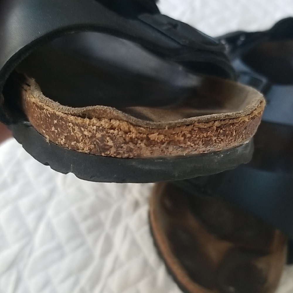 Birkenstock Black Leather Sandals - Picture 5 of 9